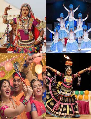 Indian Folk Dancers in Delhi, Troupe, Traditional, Cultural